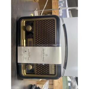 Vintage Style AM/FM Bluetooth Radio Black - Hearth & Hand with Magnolia: